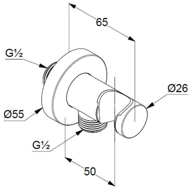 Шланговое подключение A-QA 6054739-00 Kludi