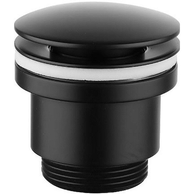 Донный клапан универсальный Click/Clack 1 ¼, черный LM8500BL Lemark
