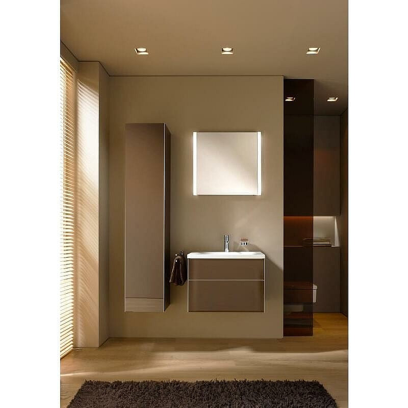 Тумба под умывальник 996х450х487 мм, корпус матовый лак/фасад стекло трюфель 3407014000 Royal Reflex