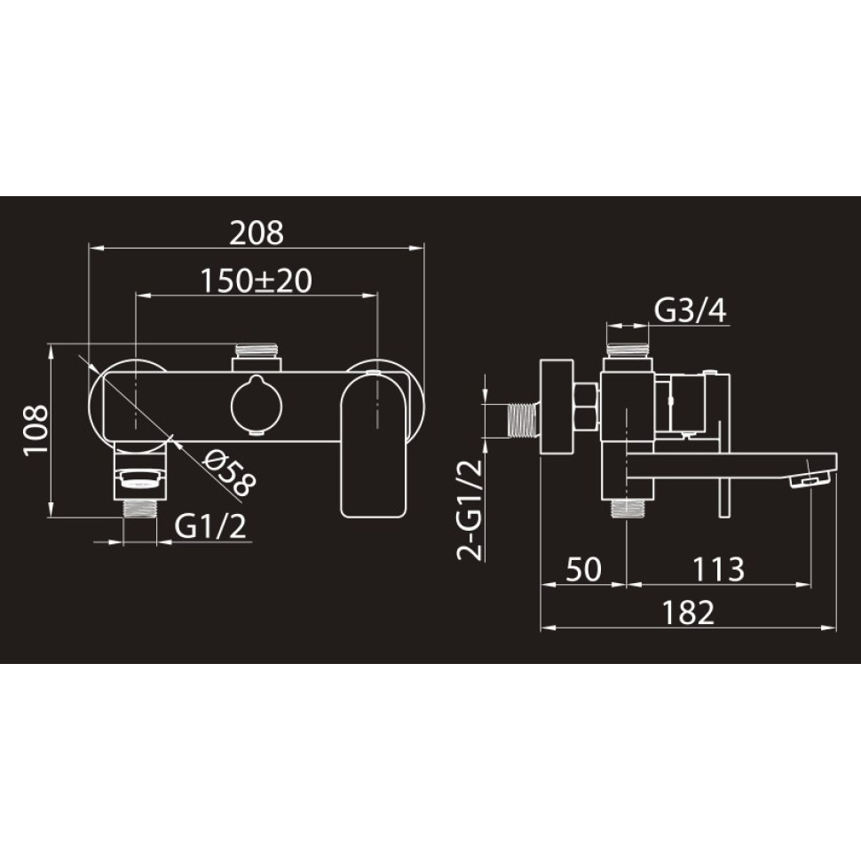 Душевая система (Set-21-Chrome) 2332269-2L Elghansa