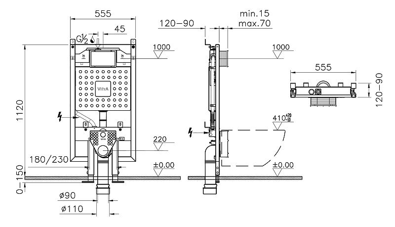 Инсталляция для унитаза V8 768-5800-01 Vitra