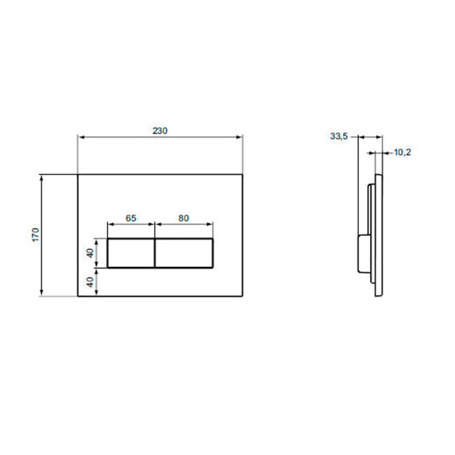 Панель смыва двойная с логотипом ХРОМ W3708AА IDEAL STANDARD