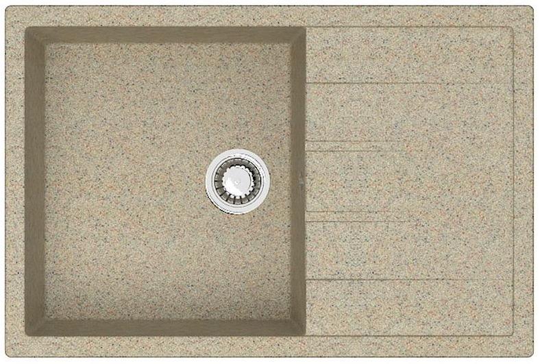 Кухонная мойка Vision 750x505x218 Песочная сифон + герметик CS00078340 Azario