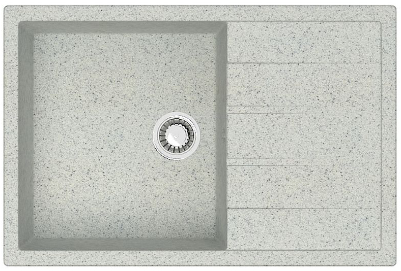Кухонная мойка Vision 750x505x218 Светло серая сифон + герметик CS00078341 Azario