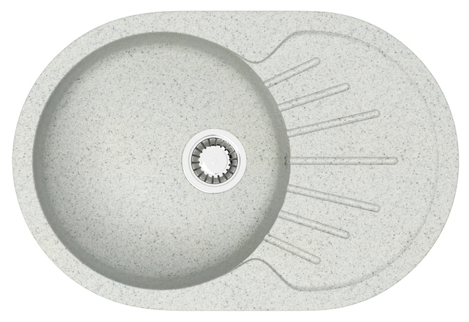 Кухонная мойка Flora 730x450x210 Светло серая сифон + герметик CS00079916 Azario