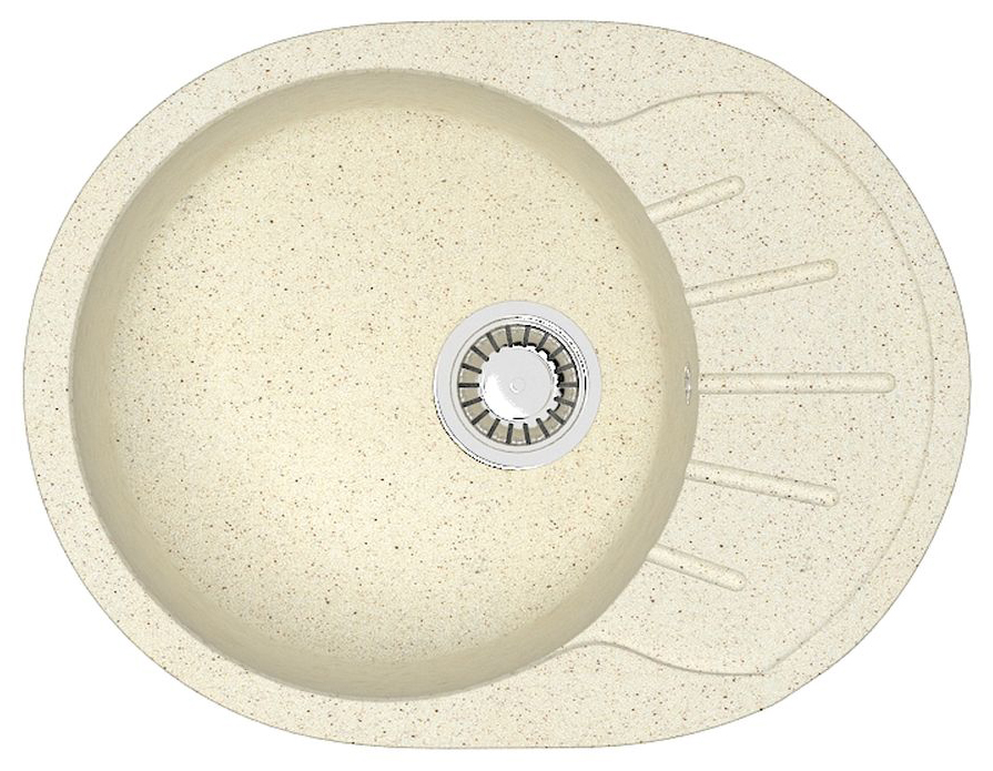 Кухонная мойка Light 575х440х215 искусственный мрамор, цвет Бежевый CS00079919 Azario