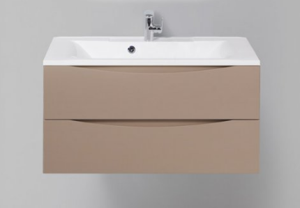 Тумба под раковину подвесная с двумя выкатными ящиками Capucino Lucido 900x500x500 BelBagno