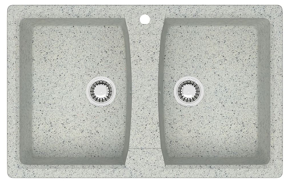 Кухонная мойка Elmas 780х500х190 Светло серая сифон + герметик CS00078335 Azario