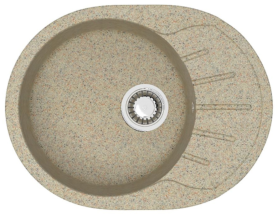 Кухонная мойка Light 575х440х215 Песочная сифон + герметик CS00079922 Azario