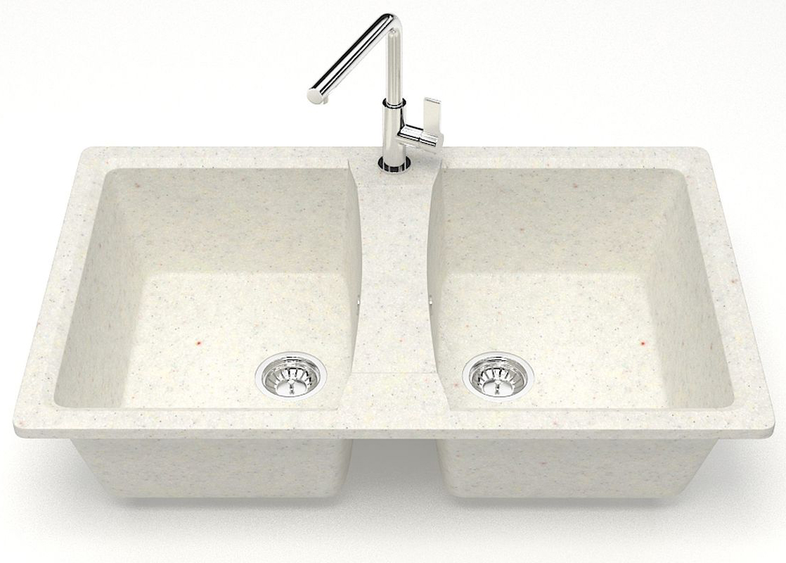 Кухонная мойка Elmas 780х500х190 Хлопок сифон + герметик CS00079898 Azario