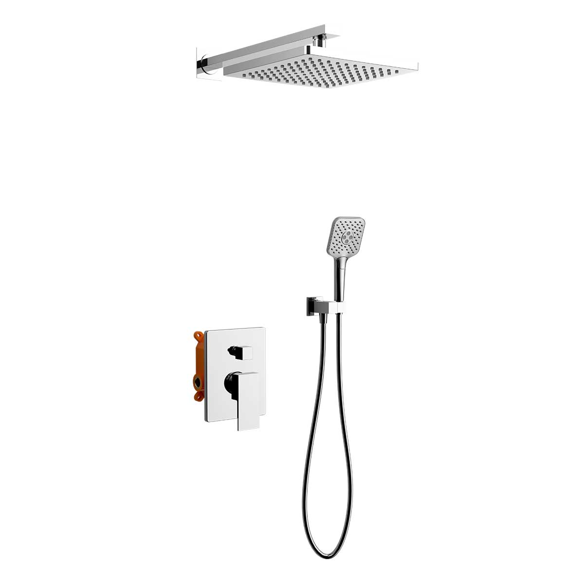 Встраиваемая душевая система Next 3 режима, регулятор давления, хром VSFW-1N1CH Vincea