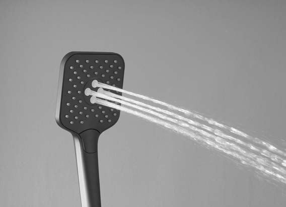 Душевая система Cube с изливом, брашированное золото VSFS-1C1BG Vincea