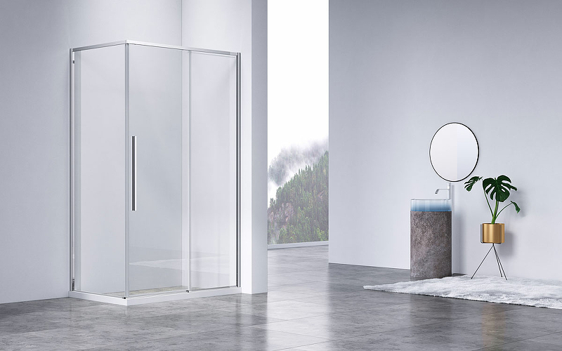 Душевой уголок Slim-N 120х80, хром, стекло прозрачное VSR-4SN8012CL Vincea