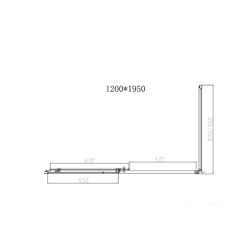 Душевой уголок Slim-N 120х80, хром, стекло прозрачное VSR-4SN8012CL Vincea