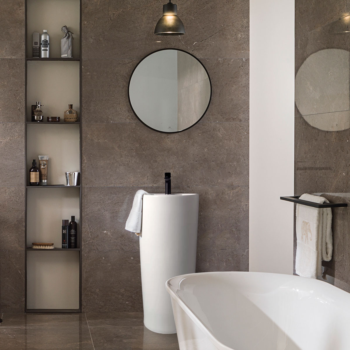 Раковина керамическая 39.5х39.5х82, напольная белый VBS-2P201 Vincea