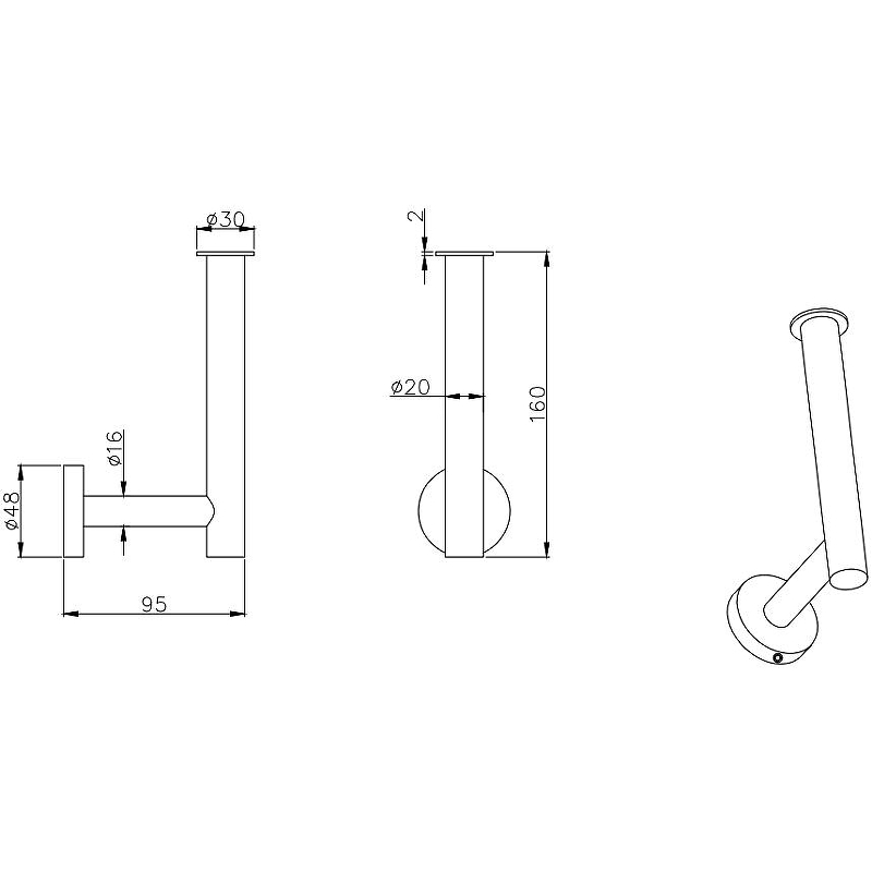 Держатель для туалетной бумаги Вега AQ4007MB Aquatek
