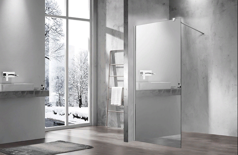 Душевая перегородка Walk-In 80х200, хром, стекло зеркальное VSW-1H80MR Vincea