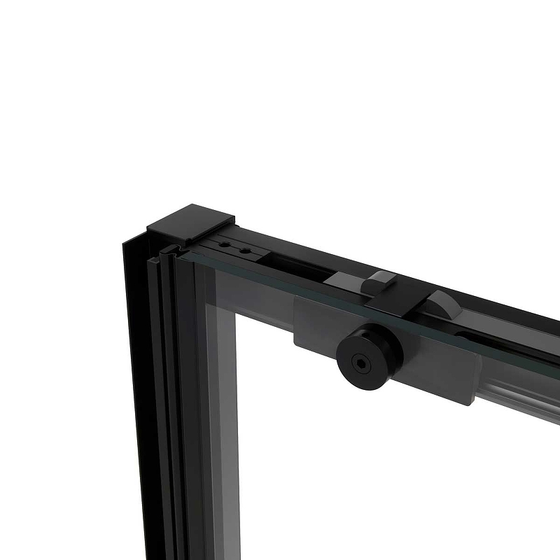 Душевая дверь Slim Soft 100, черный, стекло прозрачное VDS-1SS100CLB Vincea
