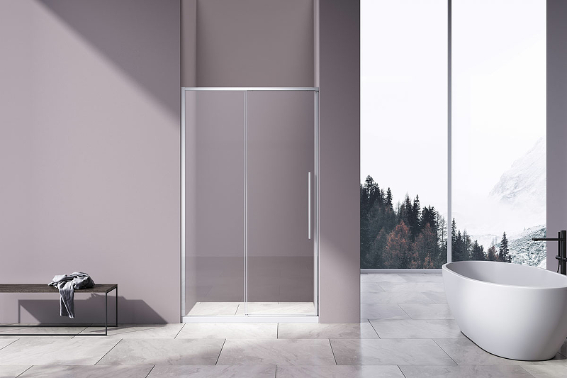 Душевая дверь Slim-N 130, хром, стекло прозрачное VDS-4SN130CL Vincea