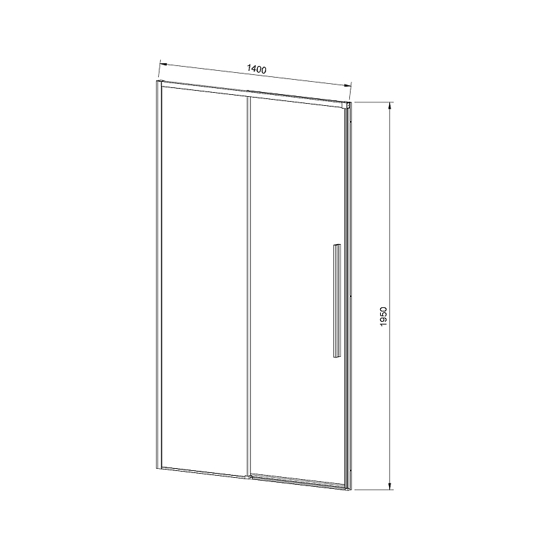 Душевая дверь Slim-N 140, хром, стекло прозрачное VDS-4SN140CL Vincea