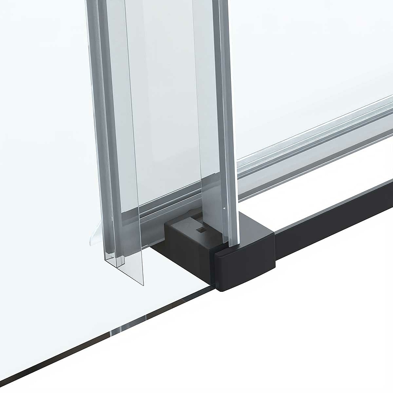 Душевая дверь Como Soft 150, черный, стекло прозрачное VDS-1CS150CLB Vincea