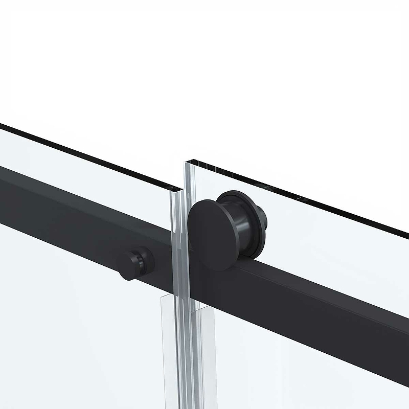 Душевая дверь Como Soft 150, черный, стекло прозрачное VDS-1CS150CLB Vincea