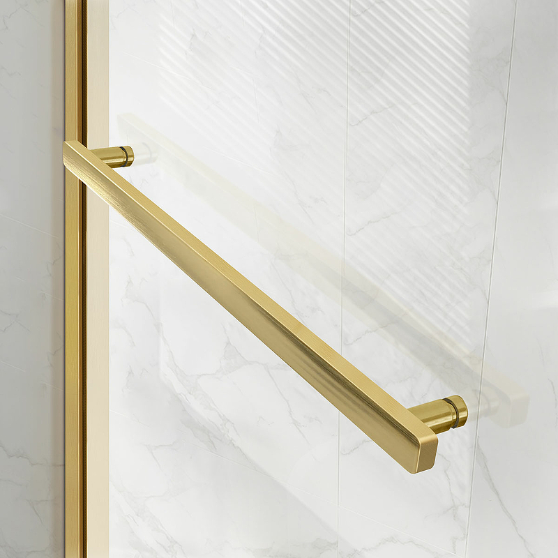 Душевая дверь Slim Soft 120, брашированное золото, стекло прозрачное VDS-1SS120CLG Vincea