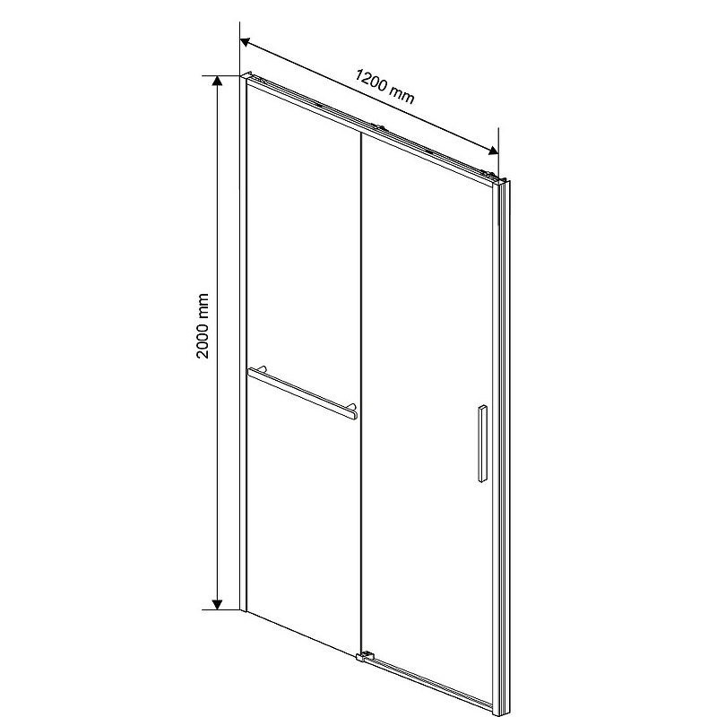 Душевая дверь Slim Soft 120, брашированное золото, стекло прозрачное VDS-1SS120CLG Vincea