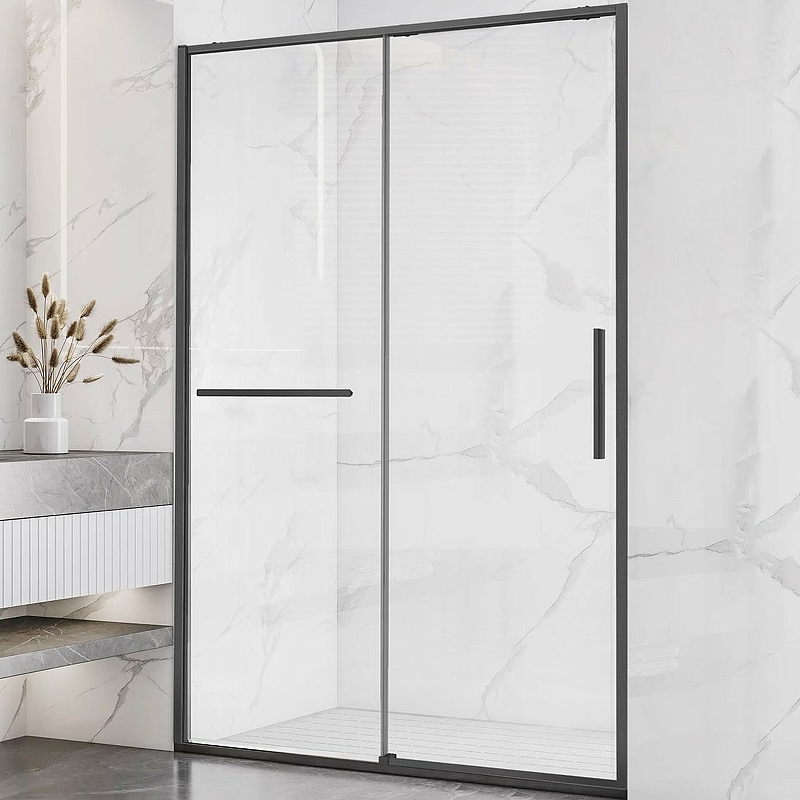 Душевая дверь Slim Soft 150, вороненая сталь, стекло прозрачное VDS-1SS150CLGM Vincea