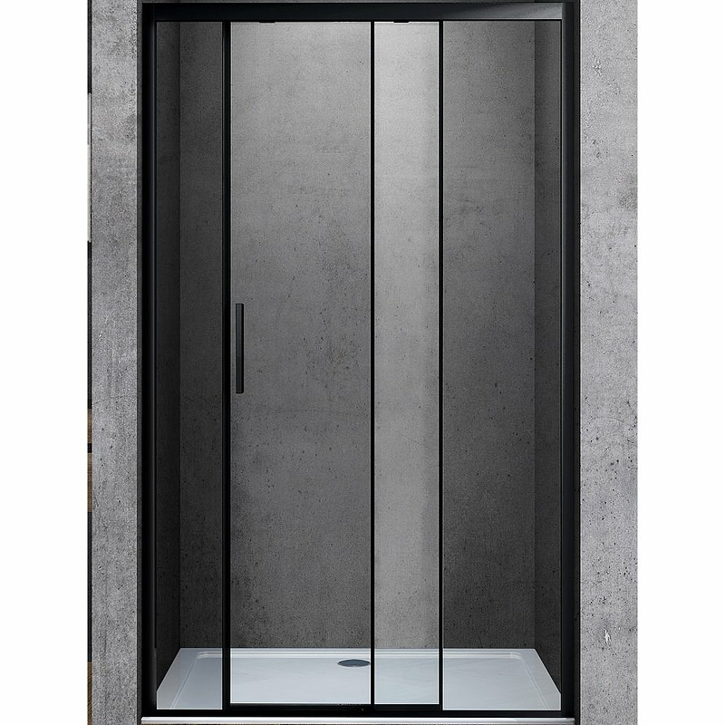 Душевая дверь Soft 110, черный, стекло прозрачное VDS-3SO110CLB Vincea