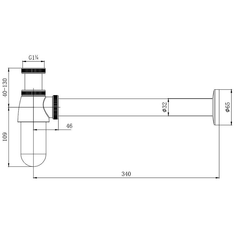 Сифон для раковины AQ6011CR Aquatek