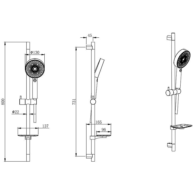 Душевой гарнитур 3jet AQ2031CR Aquatek