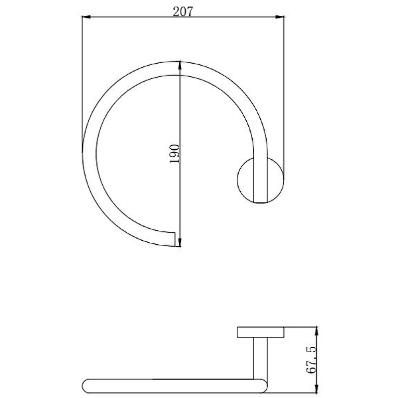 Полотенцедержатель Вега AQ4012CR Aquatek