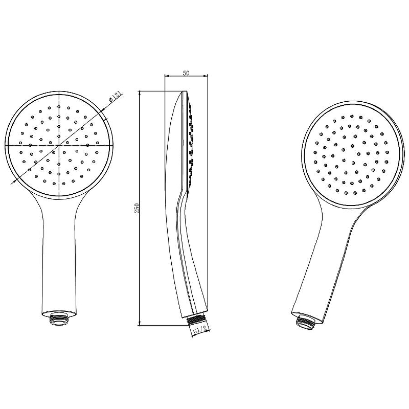Душевая лейка 1jet AQ2001MB Aquatek