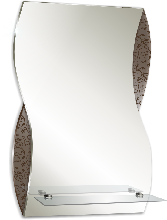 Зеркало Опал 39.5х60 с полкой ФР-00002369 Loranto