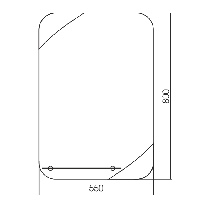 Зеркало Аргус 55х80 с полкой ФР-00002362 Loranto