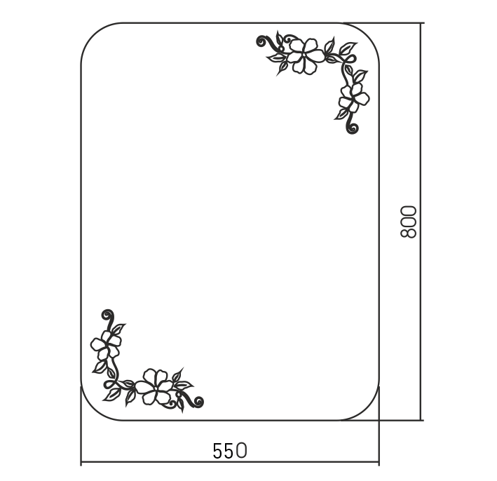 Зеркало Блум 55х80 ФР-00002363 Loranto