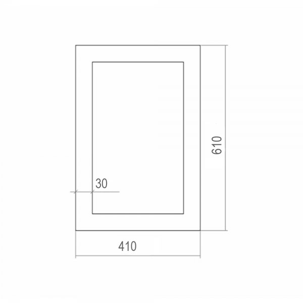 Зеркало Глянец белый 41х61 ФР-00001092 Loranto