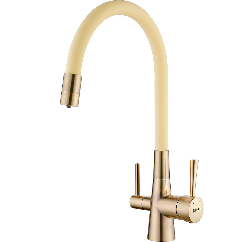 Смеситель для кухни с подключением к фильтру LM3075B-Beige Lemark