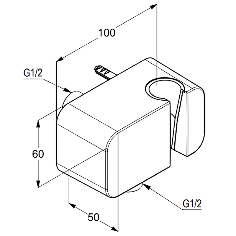 Шланговое подключение A-QA 6556005-00 Kludi