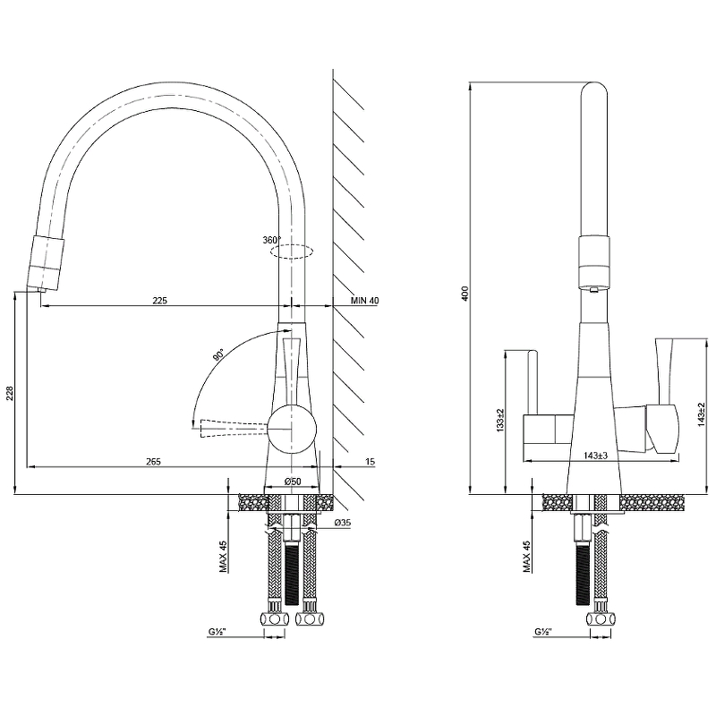 Смеситель для кухни Comfort LM3075BN-White Lemark