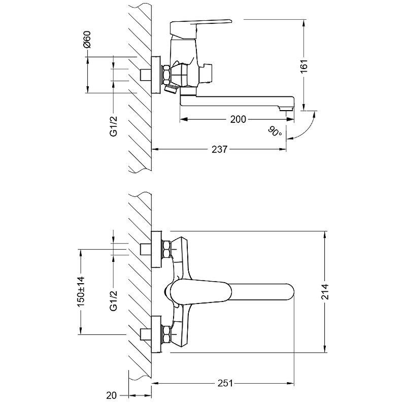 Смеситель для ванны Point LM0317C Lemark