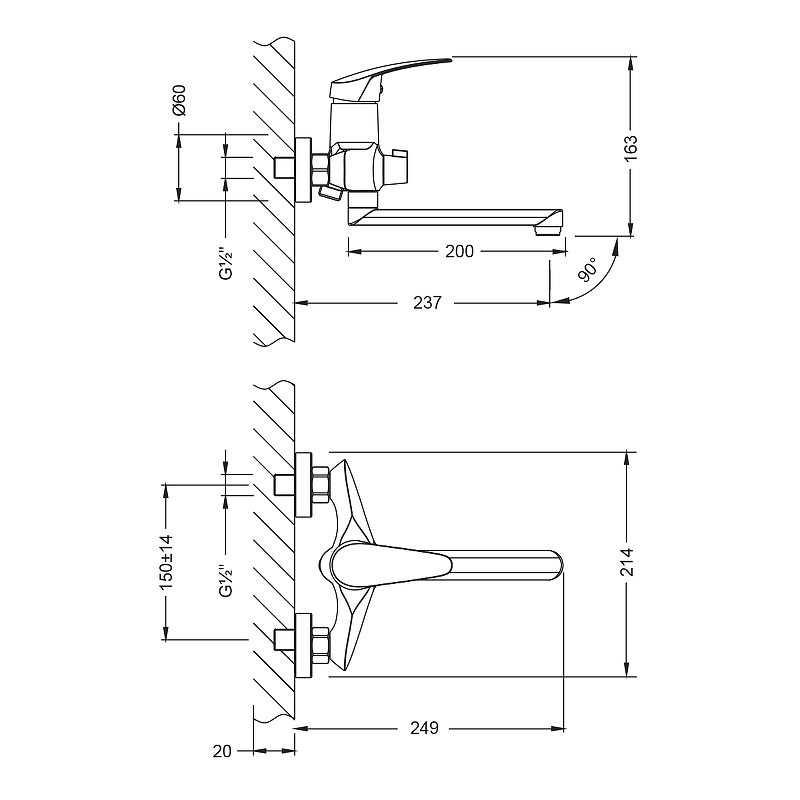 Смеситель для ванны Linara LM0417C Lemark