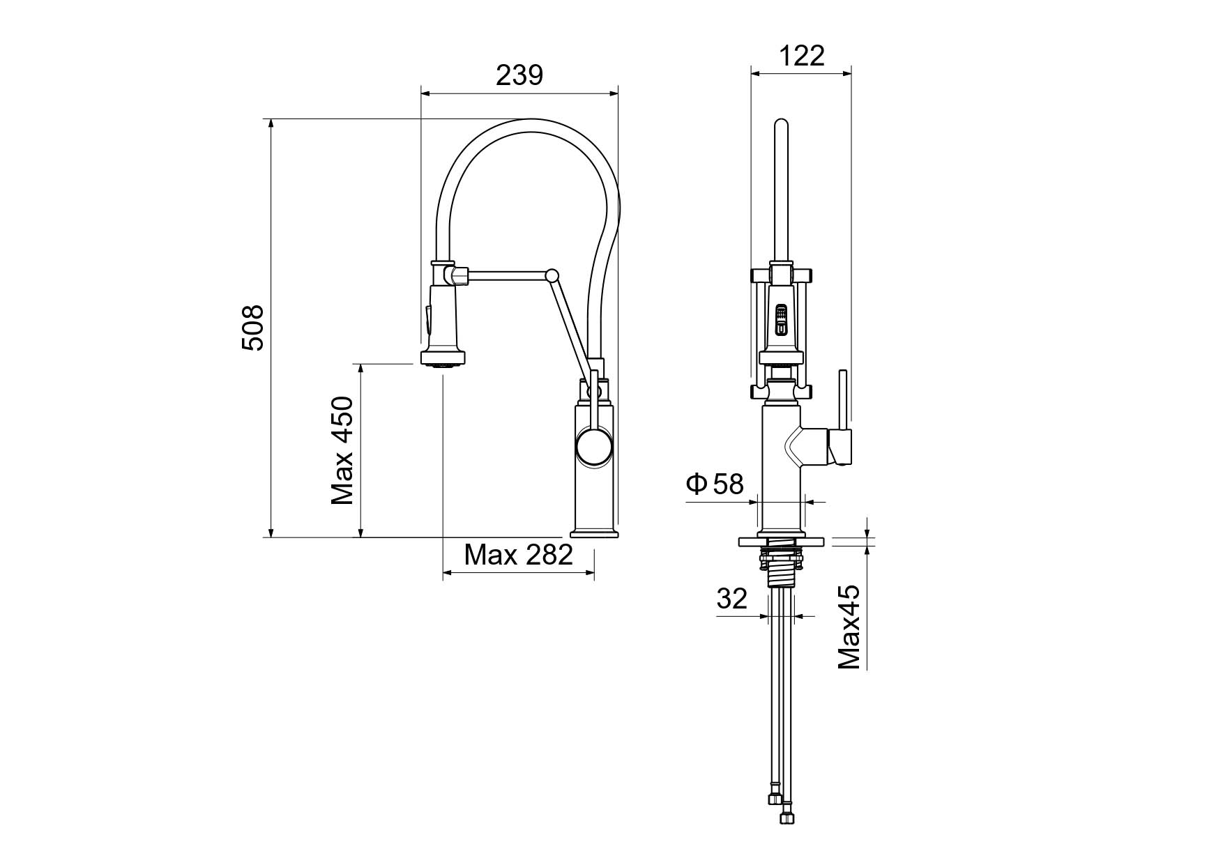 Смеситель для кухни Европа AQ1388CR Aquatek