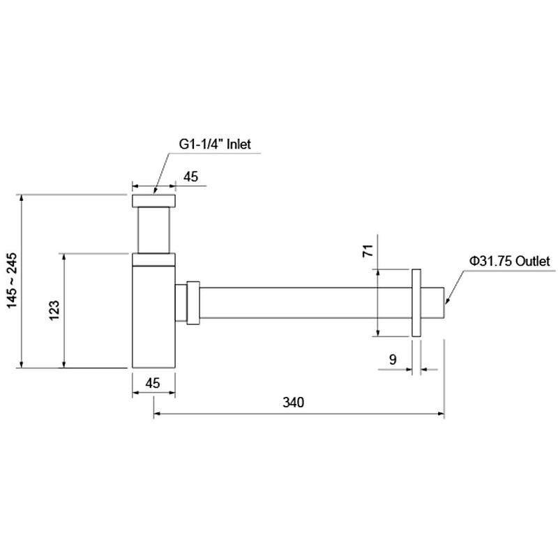 Сифон для раковины AQ6013MB Aquatek