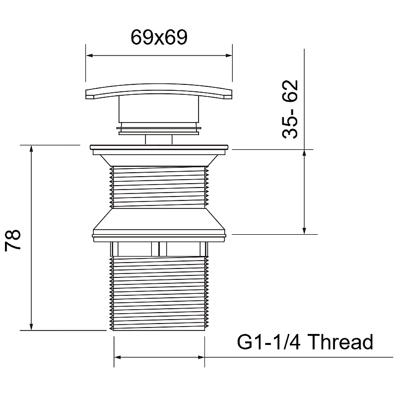 Донный клапан AQ6004CR Aquatek
