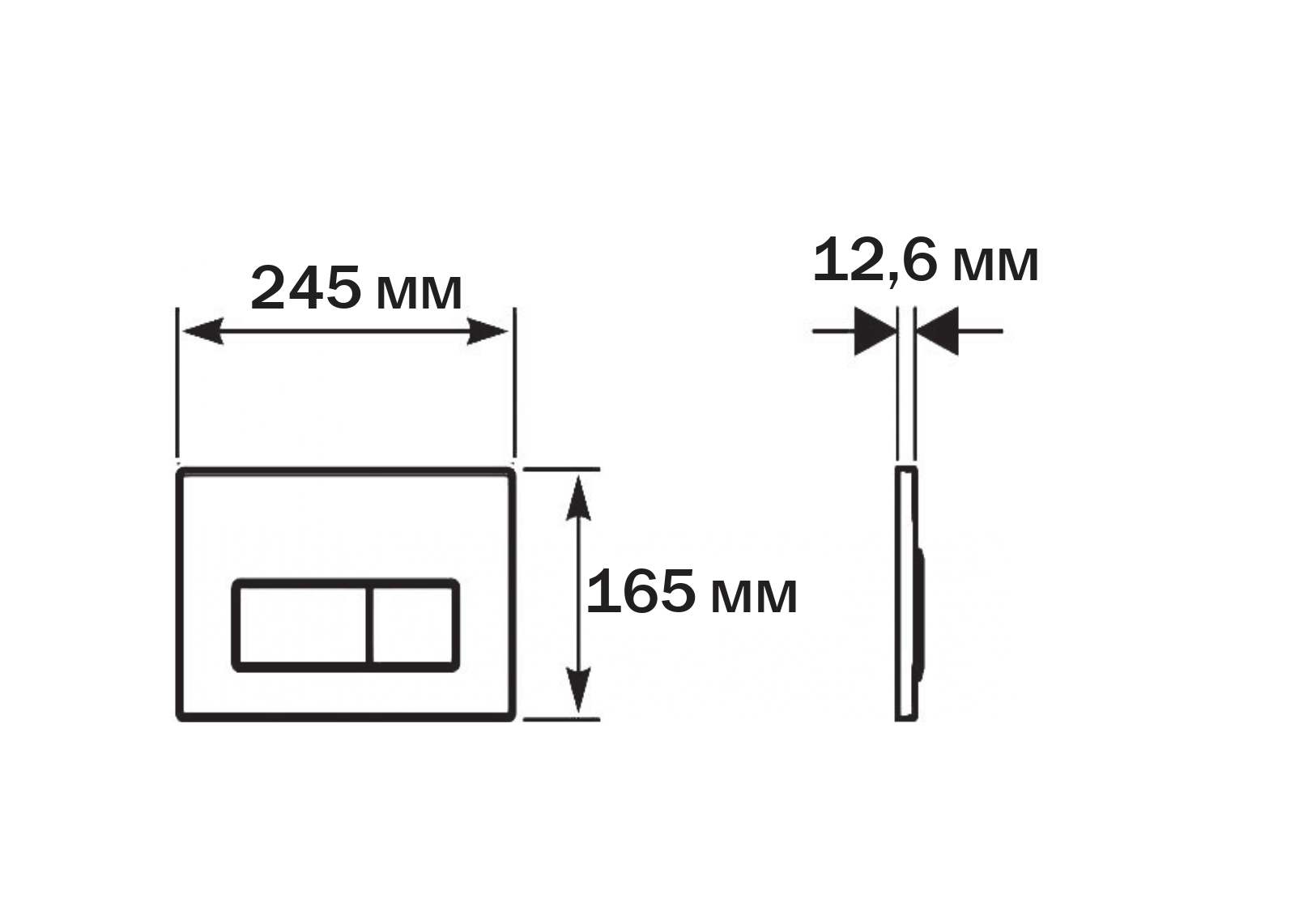 Кнопка смыва Pneumo S PNS-0000006 белая Aquatek