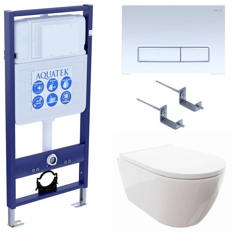 Унитаз с инсталляцией SET AQUATEK ПОЛАРИС-021 4в1