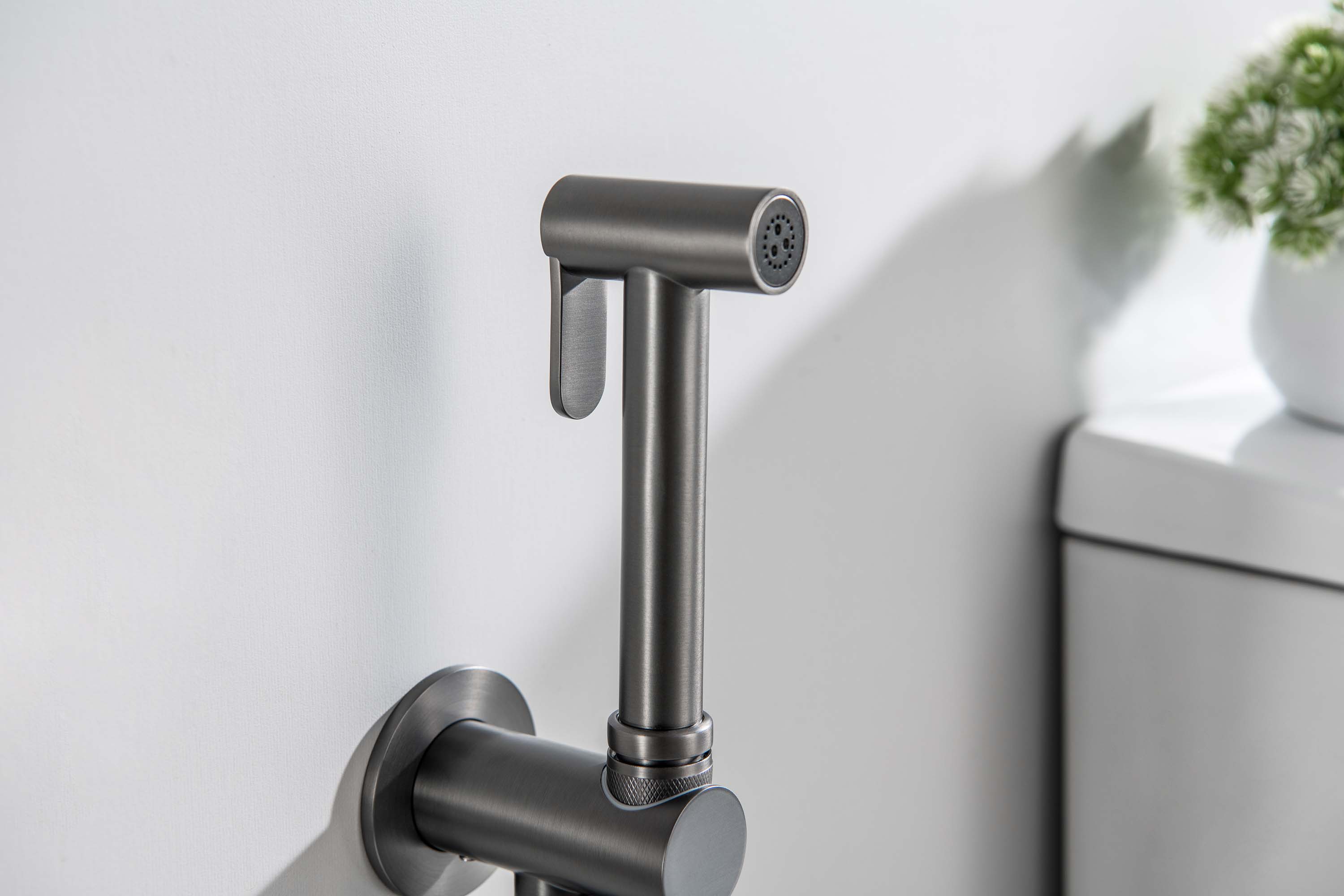 Встраиваемый гигиенический комплект Бетта AQ1119BGM оружейная сталь Aquatek