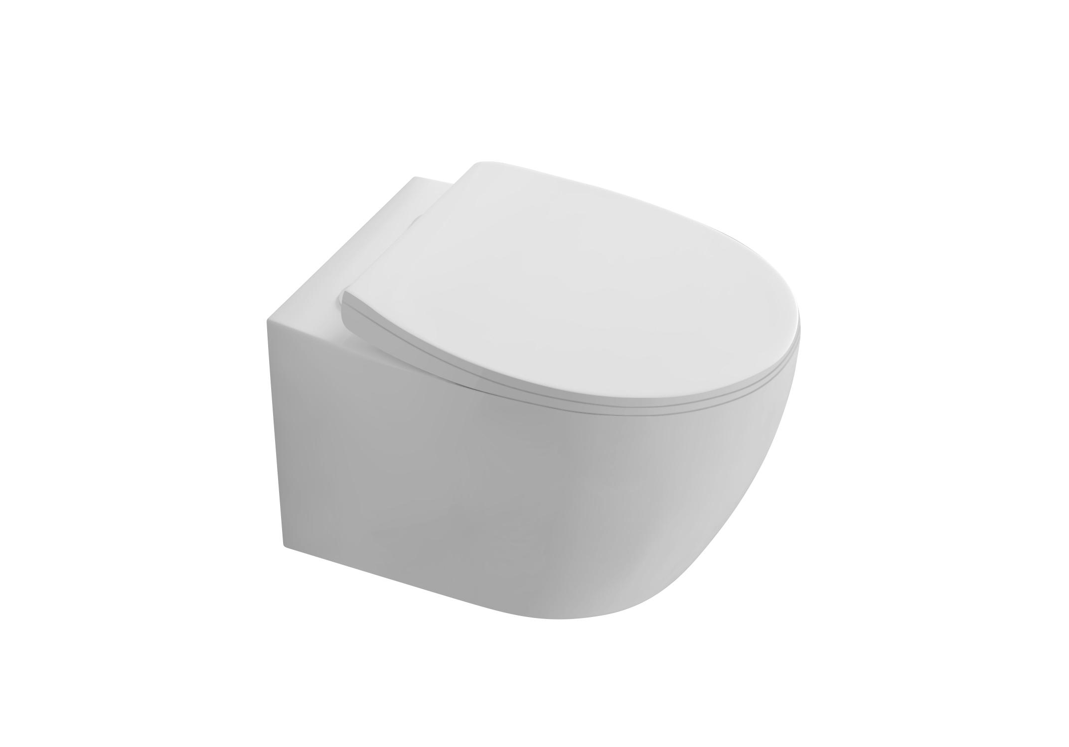 Унитаз подвесной безободковый Сириус AQ1582T-00 с сиденьем микролифт Aquatek